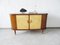 Mid-Century German Brass and Wood Bar Cabinet, 1950s 10