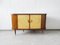 Deutscher Mid-Century Eckschrank mit Bar aus Messing & Holz, 1950er 1