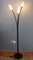 Mid-Century French Brass and Glass 3-Shade Floor Lamp, 1950s, Image 2