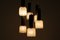 Vintage Glass and Metal Ceiling Lamps, 1972, Set of 4, Image 5