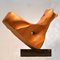 Hand-Crafted Oak and Marble Sculpture from E. Robson, 1970s 1