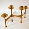 Vintage Brass Candleholder with 4 Arms, 1970s 3