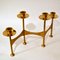 Vintage Brass Candleholder with 4 Arms, 1970s, Image 3