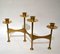 Vintage Brass Candleholder with 4 Arms, 1970s 1