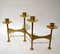 Vintage Brass Candleholder with 4 Arms, 1970s, Image 1