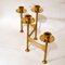 Vintage Brass Candleholder with 4 Arms, 1970s 2