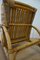 Italian Adjustable Bamboo Lounge Chair with Ottoman, 1960s 3