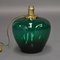 Italian Emerald Green Glass and Brass Table Lamp, 1970s 2