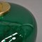 Lámpara de mesa italiana de vidrio verde esmeralda y latón, años 70, Imagen 8