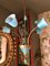 Lámpara de techo bohemia antigua de latón y cristal, Imagen 3