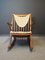 Scandinavian Modern Danish Fabric and Teak Rocking Chair by Frank Reenskaug, 1962 2