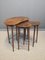 Danish Brass and Rosewood Side Table by Edmund Jorgensen for Edmund Jorgensen, 1950s, Set of 3, Image 1