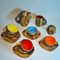 Vintage Ceramic & Faux Wood Tea Set by Grandjean-Jourdan for Vallauris, Set of 9 2