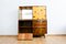 Vintage Glass and Veneer Cabinet by Bohumil Landsman for Jitona, 1960s 5