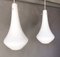 Suspensions en Opaline Blanche, 1950s, Set de 2 4