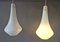 White Opaline Hanging Lights, 1950s, Set of 2 2