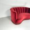 Vintage Danish Velvet Banana Sofa, 1940s, Image 4