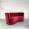 Vintage Danish Velvet Banana Sofa, 1940s, Image 2