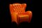 Orange Glossy Eco-Leather Schinke Armchair by Giorgio Tesi for VGnewtrend, Image 1