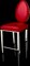 Tabouret New Vovo en Cuir Rouge de VGnewtrend 1