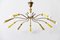 Mid-Century Sputnik Brass Ceiling Lamp, 1950s, Image 5