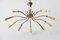 Mid-Century Sputnik Brass Ceiling Lamp, 1950s, Image 8