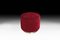 Red Quilted Velvet Kidman Pouf with Blue Piping from VGnewtrend 1