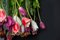 Große Flower Power Deckenlampe aus Muranoglas & künstlichen Tulpen von VGnewtrend 3