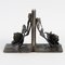 Vintage Handmade Wrought Iron Bookends, 1940s, Set of 2 2