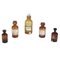 Amber Glass Pharmacy Bottles, 1870s, Set of 5 1