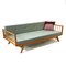 Sofá cama de tres plazas de haya, años 50, Imagen 2