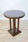 Round Art Deco French Beech Side Table, 1920s 1