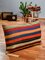 Colorful Striped Wool Outdoor Kilim Pillow Cover by Zencef 3