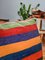 Colorful Striped Wool Outdoor Kilim Pillow Cover by Zencef 8