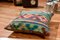 Colorful Wool Outdoor Kilim Pillow Cover by Zencef 10