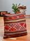 Colorful Hand Embroidered Wool Outdoor Kilim Pillow Cover by Zencef 4
