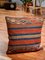 Striped Wool Outdoor Kilim Pillow Cover by Zencef 1