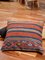 Striped Wool Outdoor Kilim Pillow Cover by Zencef 4
