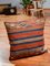 Striped Wool Outdoor Kilim Pillow Cover by Zencef 5
