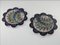 Posavasos turcos florales de cerámica hechos a mano, años 70. Juego de 2, Imagen 1