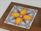 Vintage Turkish Ceramic Tile and Pine Coaster Board, 1970s 3