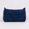 Blue Modular 3-Piece Togo Sofa Set by Michel Ducaroy for Ligne Roset, 1980s 7