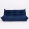 Blue Modular 3-Piece Togo Sofa Set by Michel Ducaroy for Ligne Roset, 1980s 4