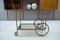 French Brass & Smoked Glass Serving Bar Cart, 1950s 5