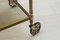 French Brass & Smoked Glass Serving Bar Cart, 1950s 9