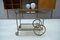French Brass & Smoked Glass Serving Bar Cart, 1950s 1