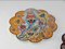Posavasos turcos vintage florales de cerámica hechos a mano, años 70. Juego de 2, Imagen 2