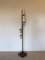 Mid-Century Metal, Brass, Glass and Wood Floor Lamp, 1950s, Image 6