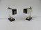 Petites Lampes de Chevet Mid-Century en Laiton, Noir et Blanc, 1950s, Set de 2 4