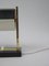 Small Mid-Century Brass, Black & White Bedside Table Lamps, 1950s, Set of 2 18